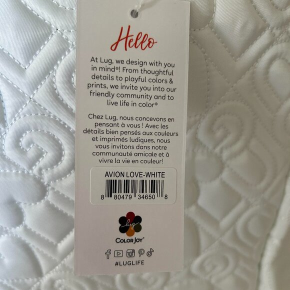 Lug Avion Love Carry-All Tote Bag White - Picture 12 of 12